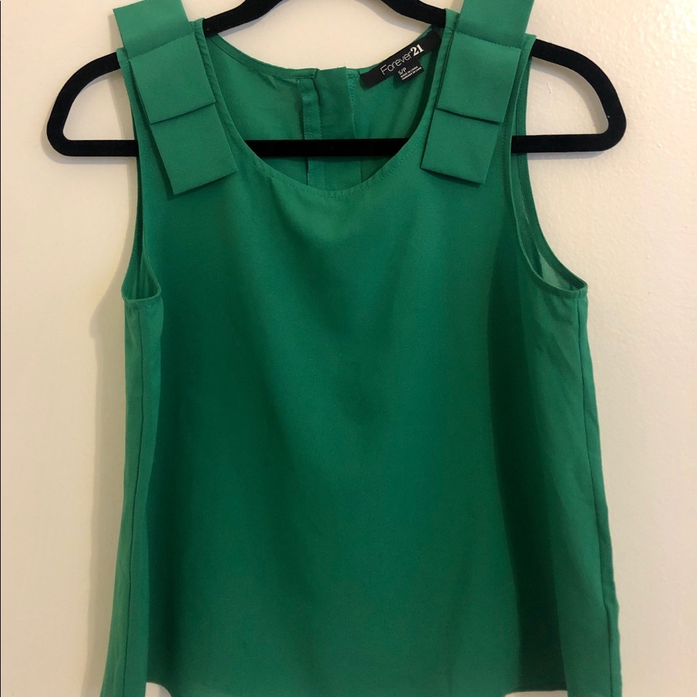 Green Sleeveless Top